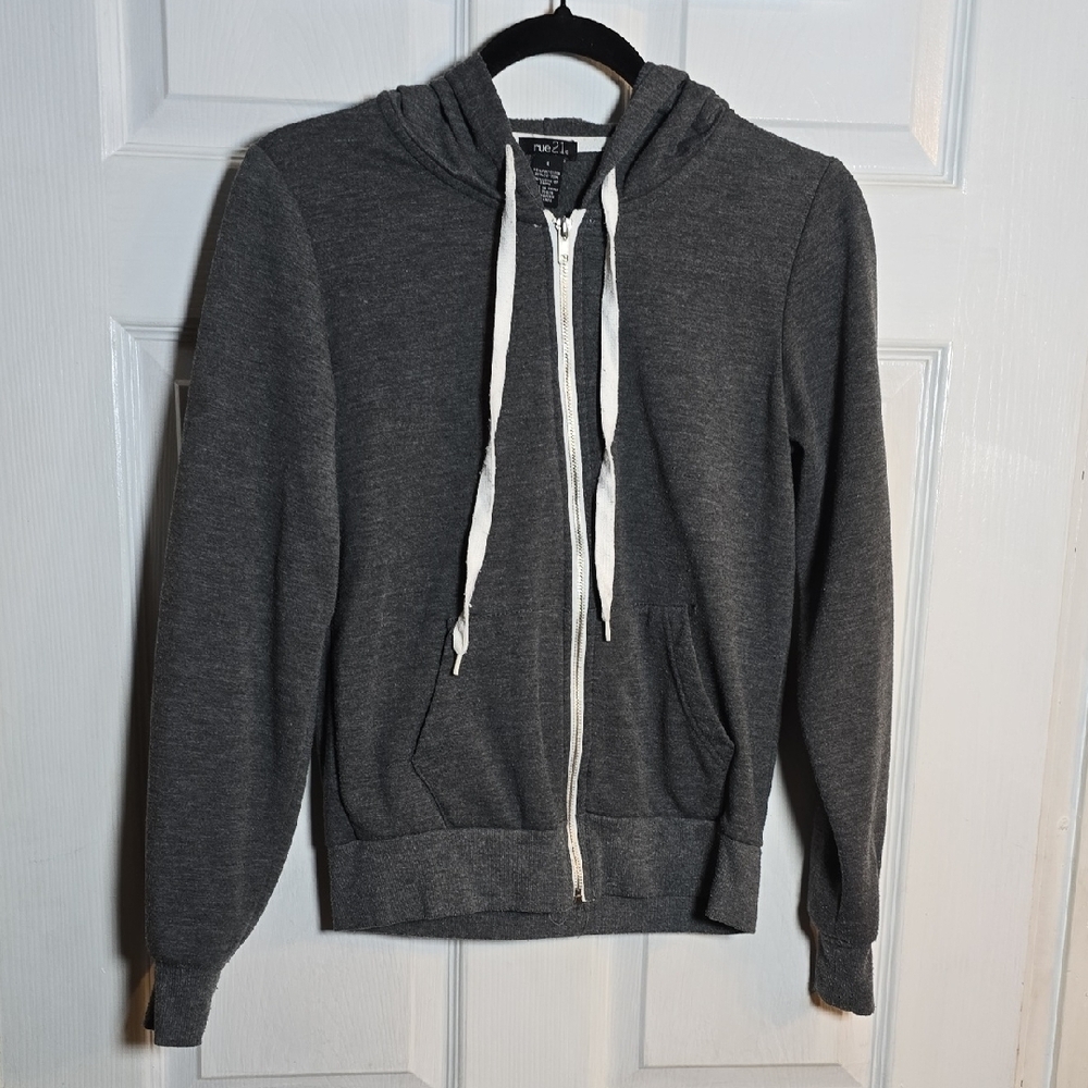 Rue21 S Small Dark Gray Zip-Up Hoodie